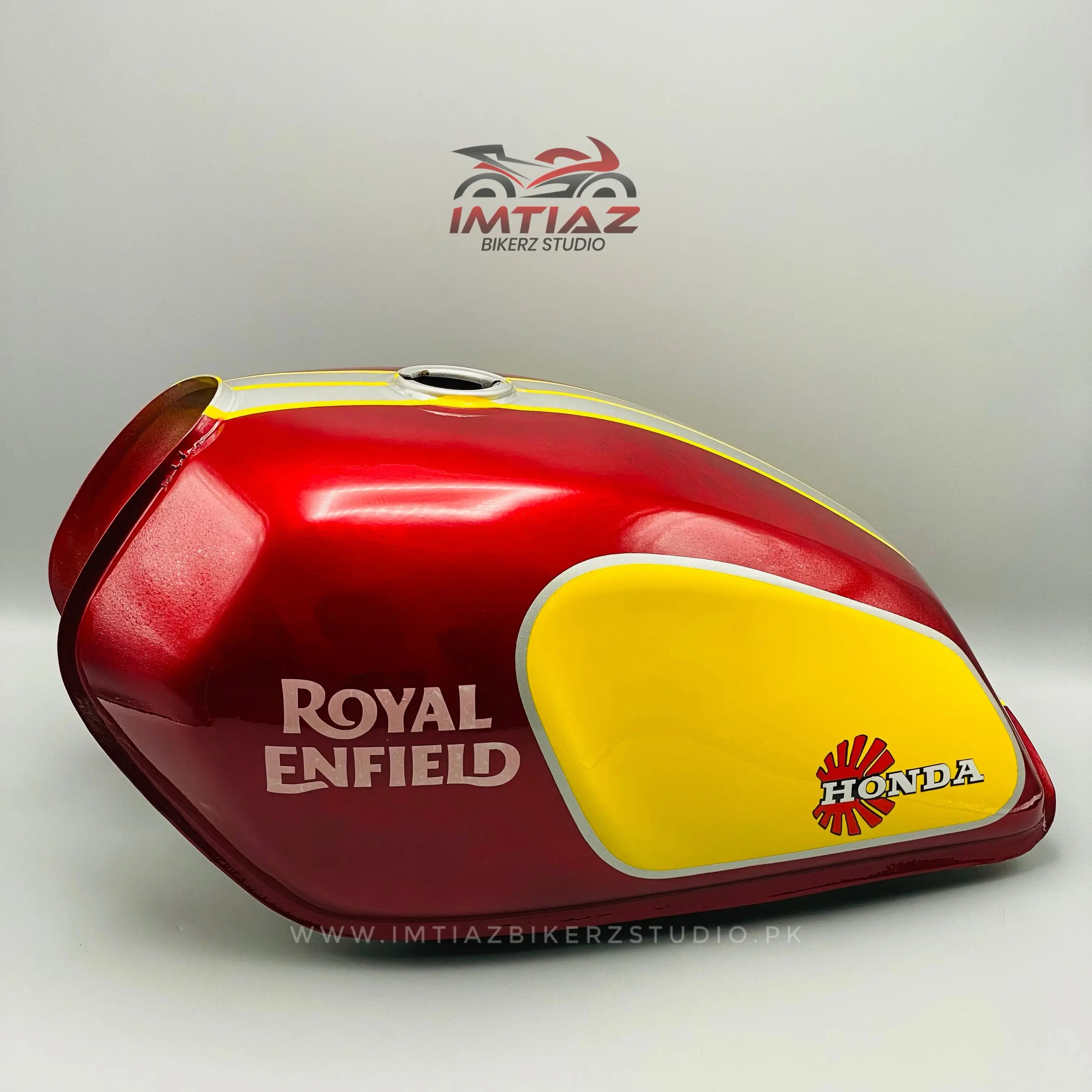 CG125 Red/Yellow Customised  Tank