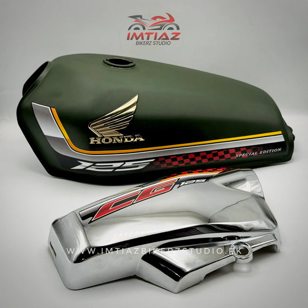 2025 Green Matt Self Edition| With Chrome Side Cover |Customized Outfit |A plus High Quality CG125