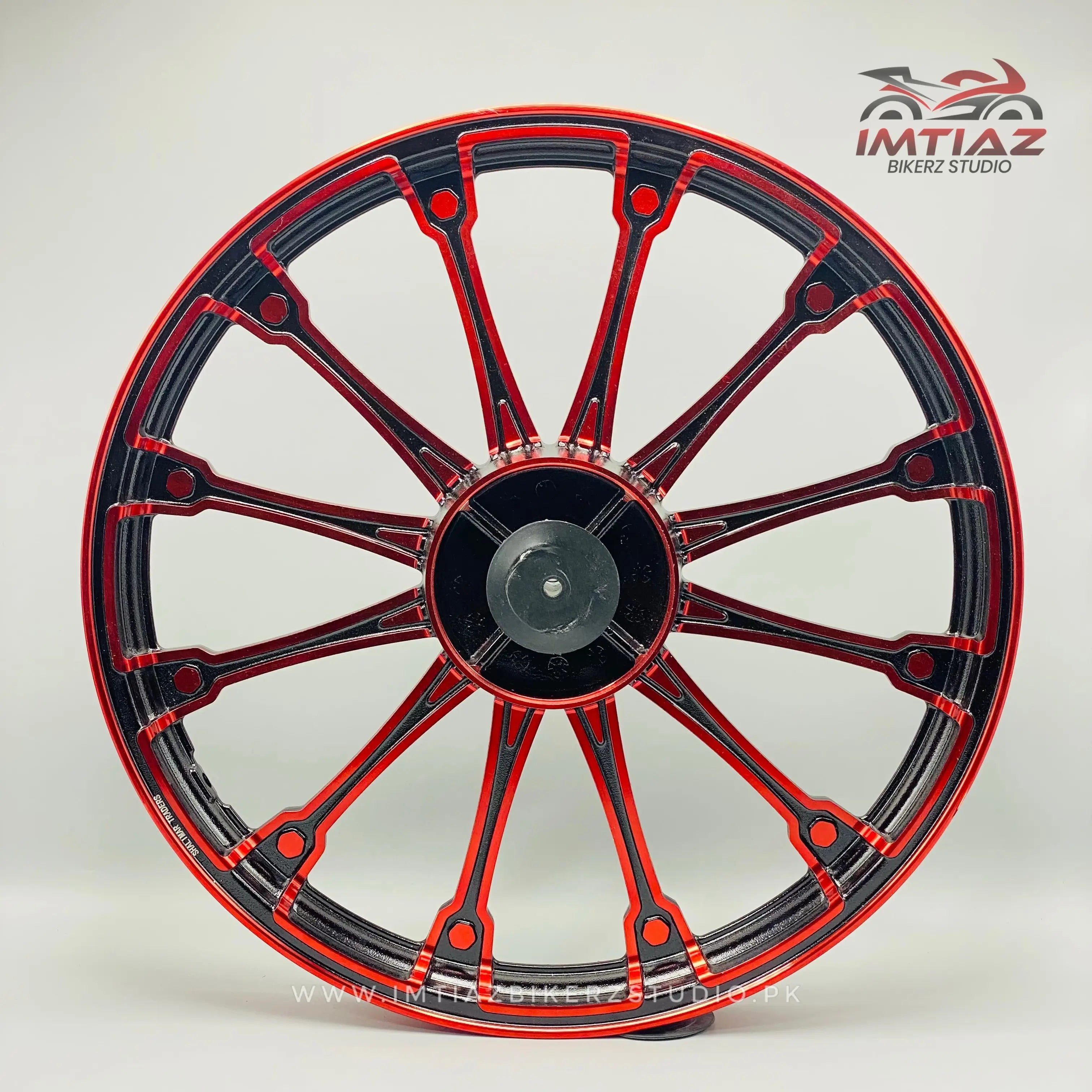 Crown Red Alloy Rims for Honda CD70 - Premium Quality