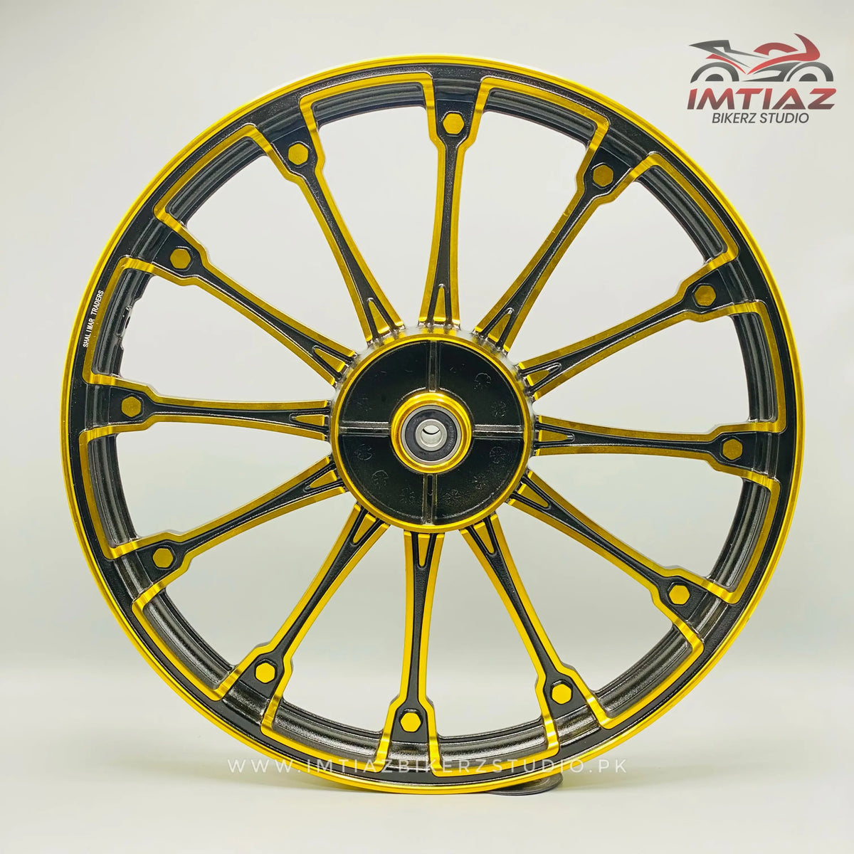 Crown Golden Alloy Rims for Honda CD70 - Elegant & Durable – Imtiaz ...