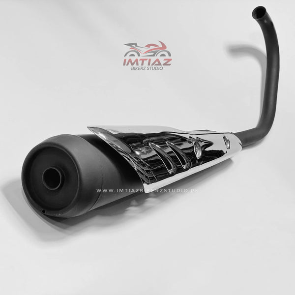AHL3 Black Silencer for Honda CG125 - High Performance & Premium Sound | Best in Pakistan