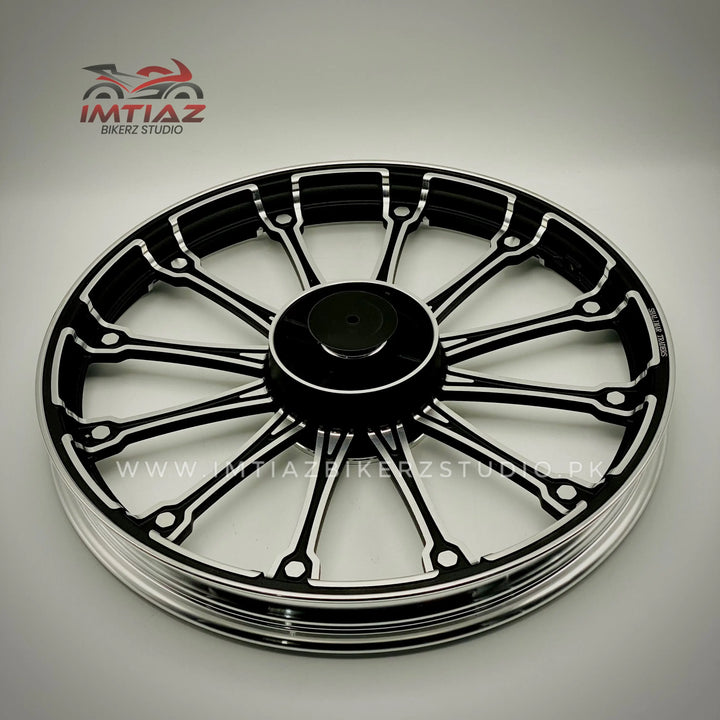 Silver Rims E Bike Crown Silver Alloy Rims | CD70 | Premium Quality – Imtiaz Bikerz Studio