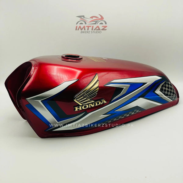 2025 CG125 Red Wine Black Sticker Fueltank With Flexible Sidecovers | Genuine Customized