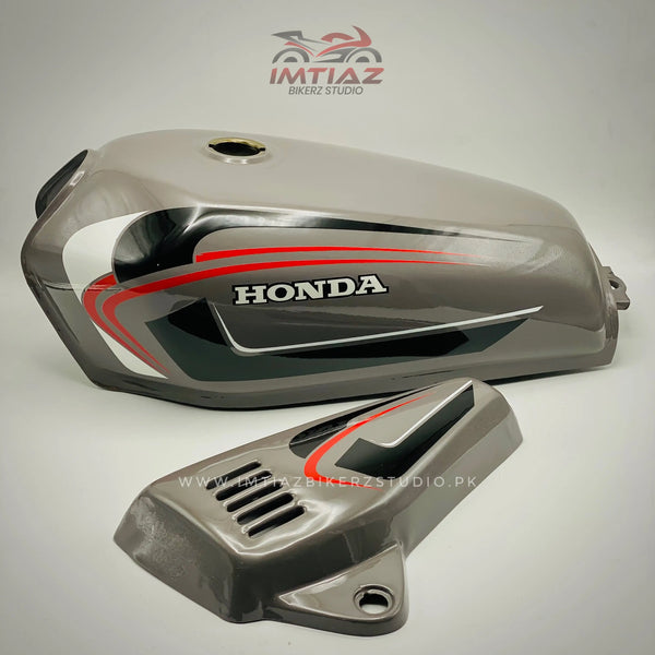 Irani Nardo Grey | Red Black Lines | CG125 | Premium Quality With Metal Sidecovers