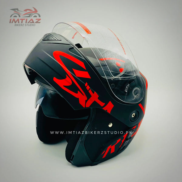 Ninja Elite Red Helmet | Medium Size | DOT Approved | Premium Quality