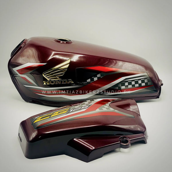 2024 Maroon |  CG125 | Genuine Customized With Flexible Sidecovers