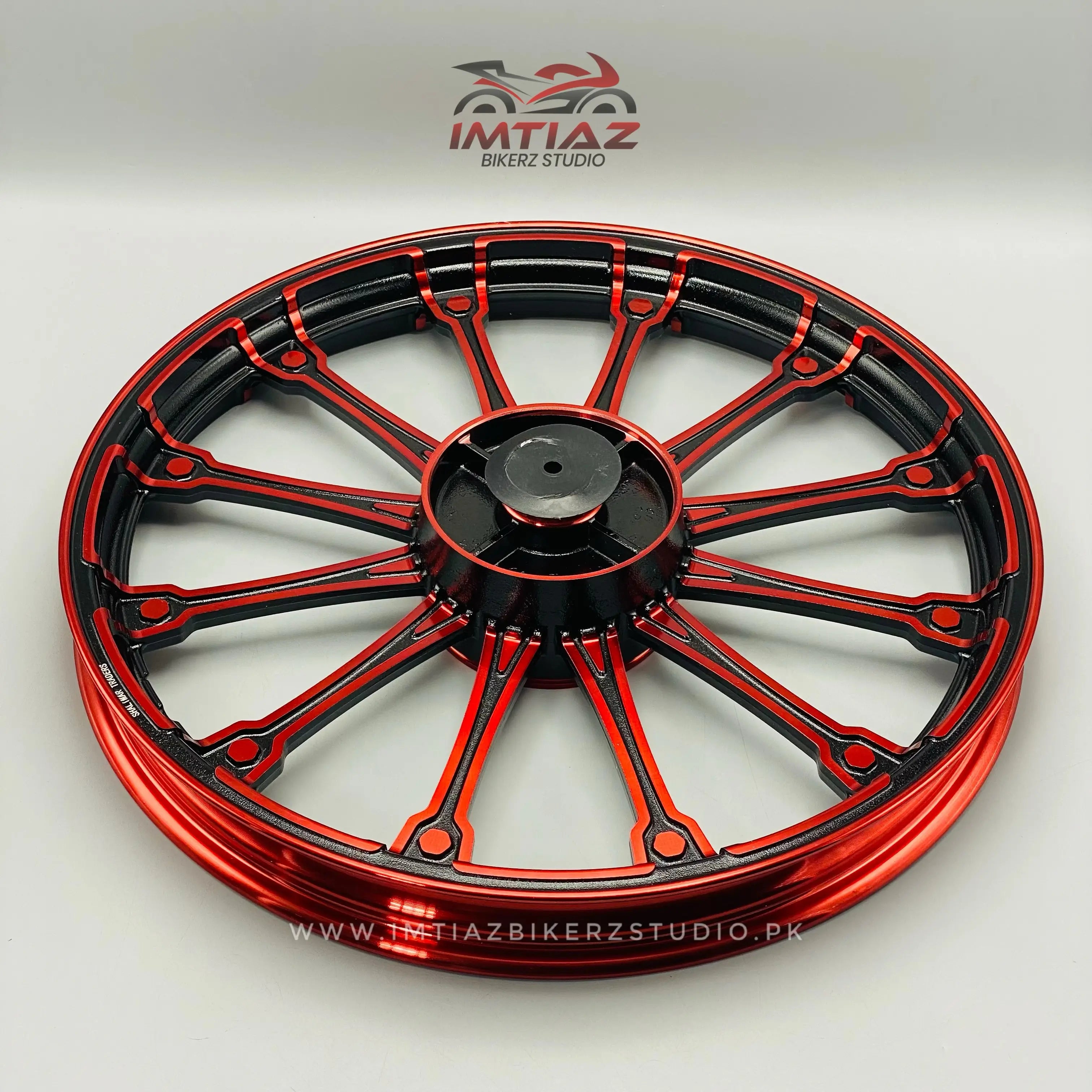 Crown Red Alloy Rims for Honda CD70 - Premium Quality