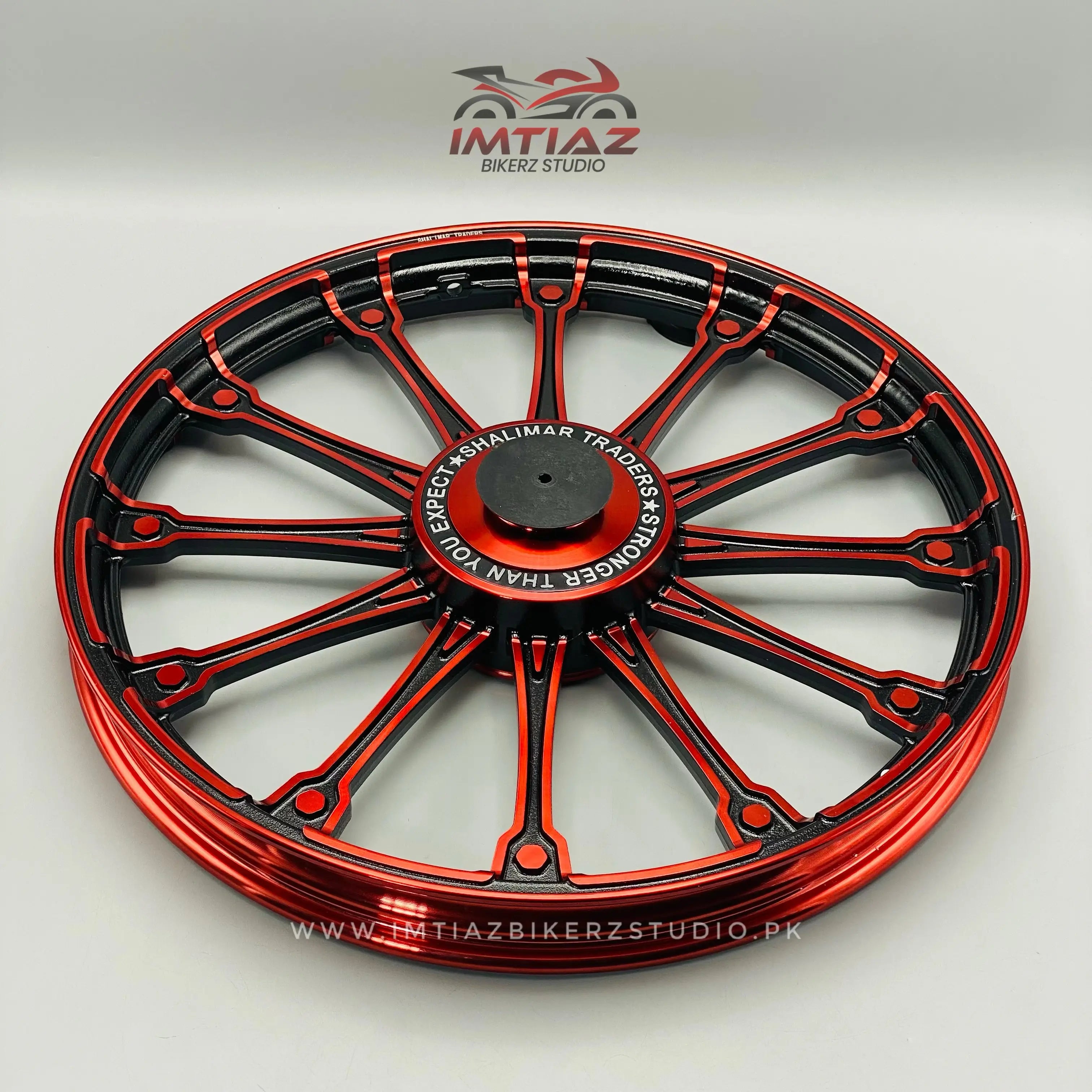 Crown Red Alloy Rims for Honda CD70 - Premium Quality