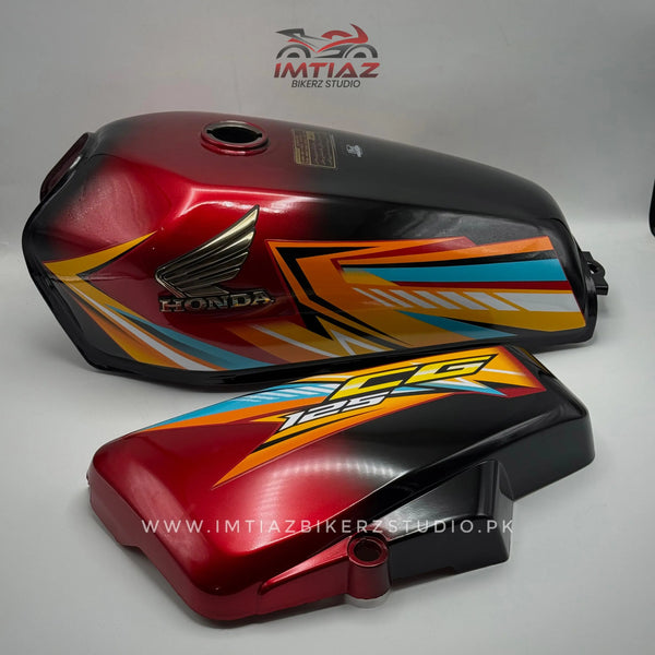 Honda CG125 Outfit | 2026 Fade Red Sticker | Geunine Customized | A Plus High Quality