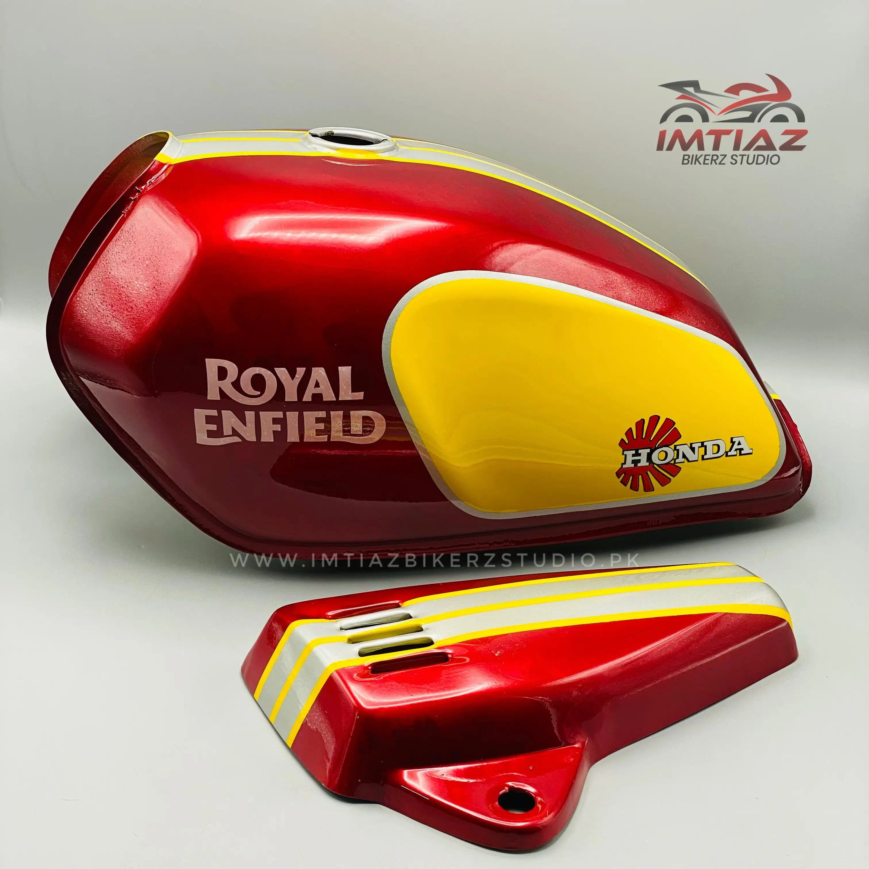 CG125 Red/Yellow Customised  Tank