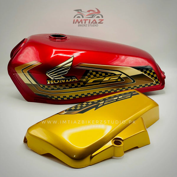 2025 Red Gold | CG125 | Genuine Customized With Golden Painted Sidecovers