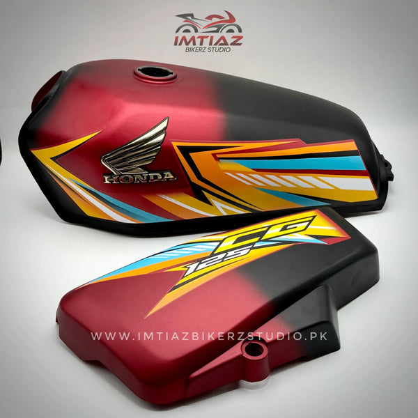 Honda CG 125 2026 | Fade Matt Design | Red/Black | Customised Genuine Quality
