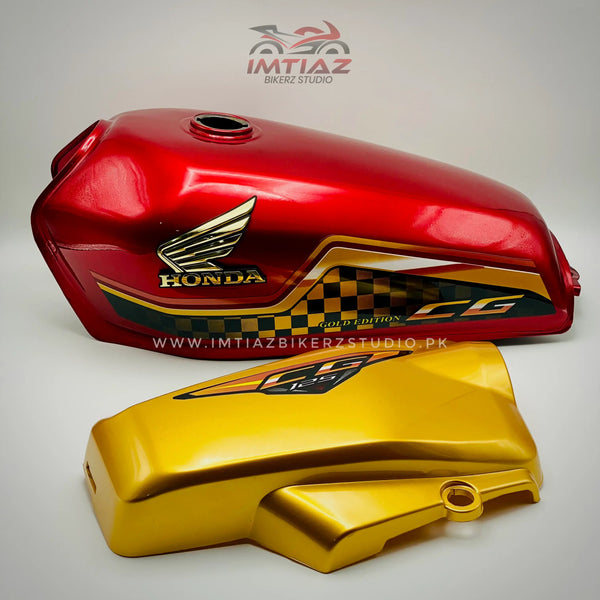 2024 Red Gold Special Edition | CG125 | Genuine Customized With ABS Sidecovers