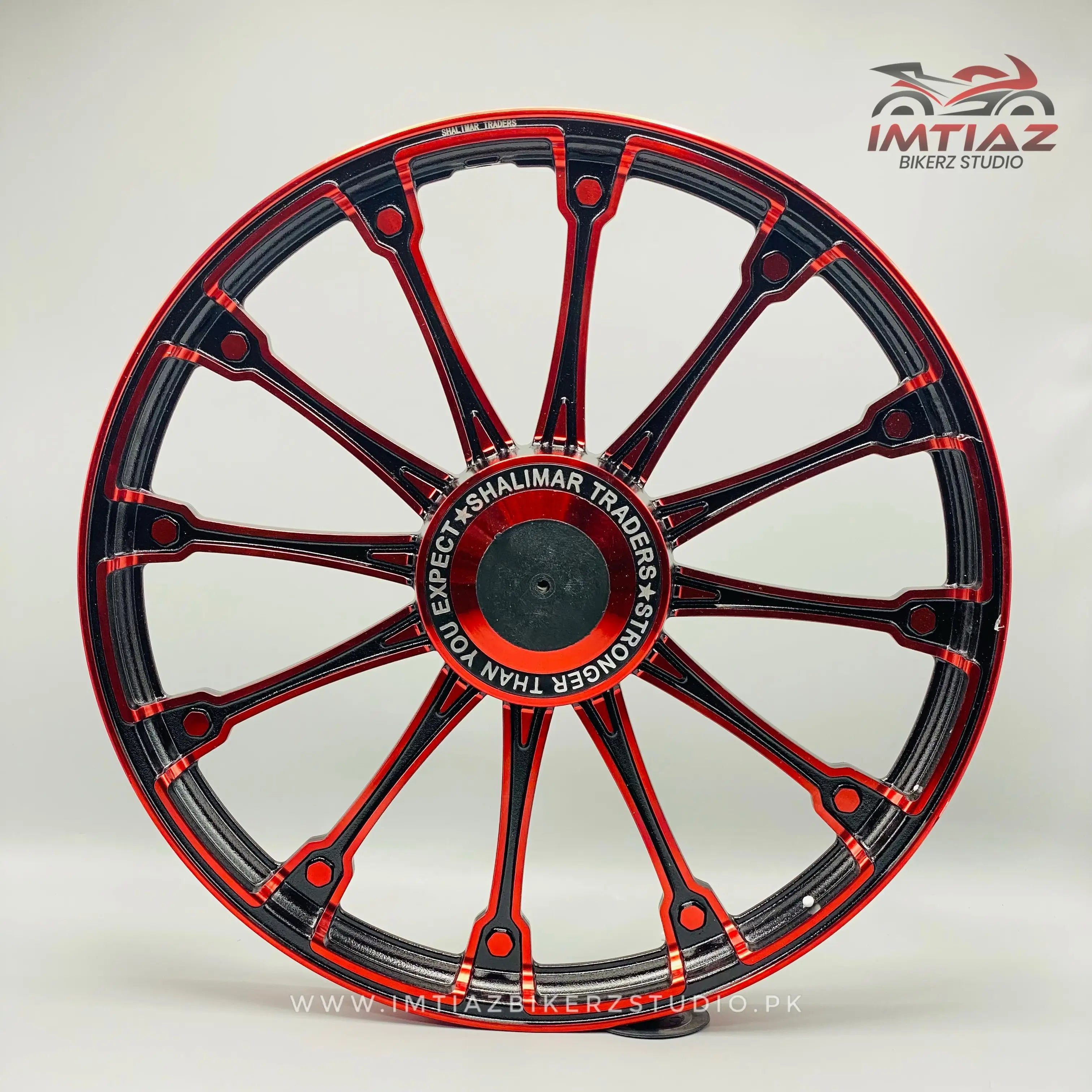 Crown Red Alloy Rims for Honda CD70 - Premium Quality