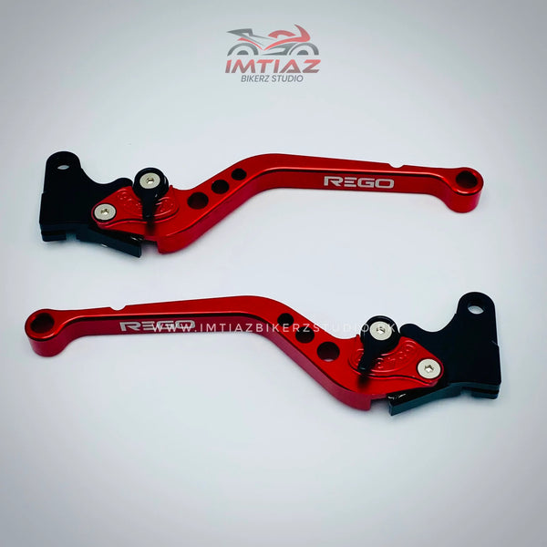 Rego Red Adjustable Aluminium Levers CG125