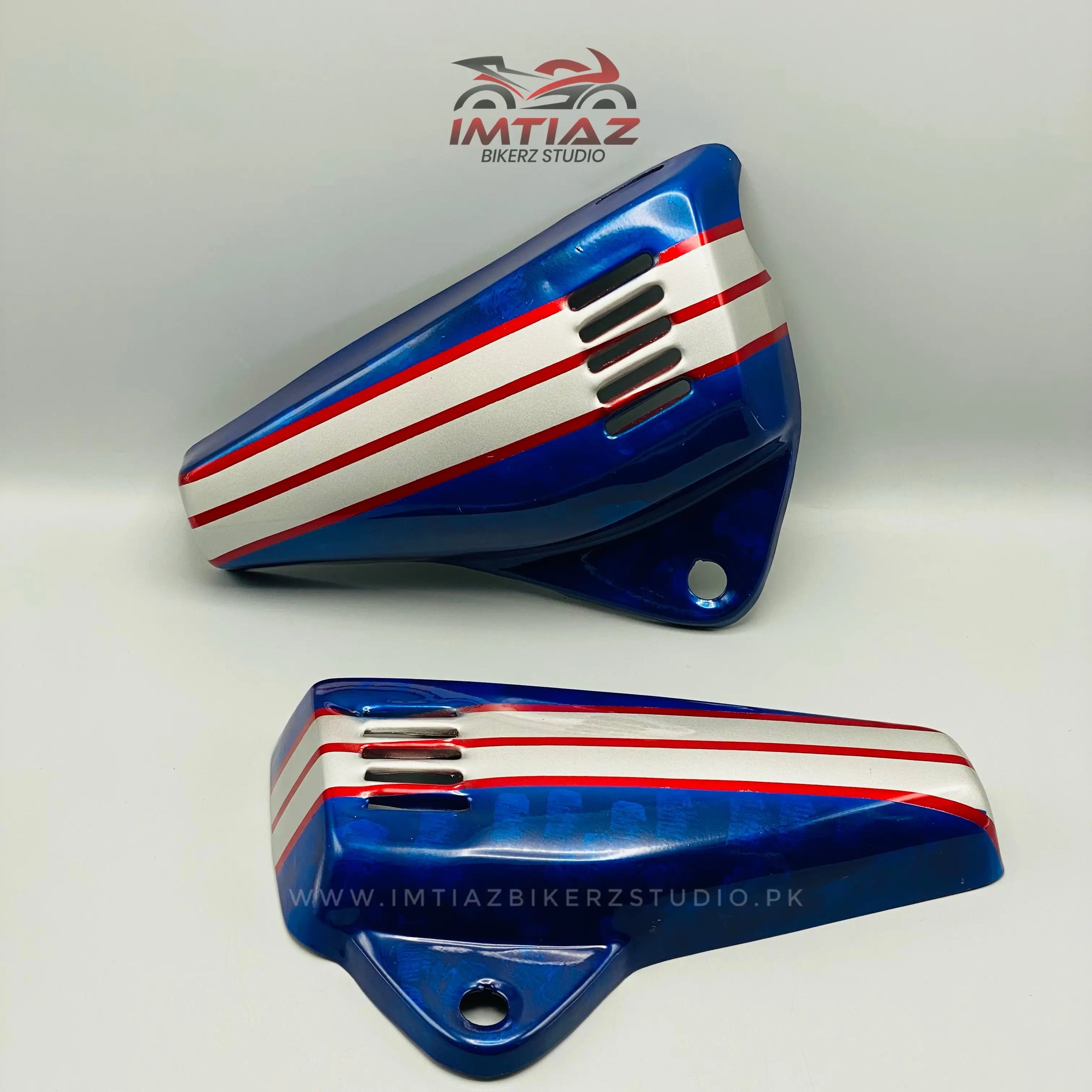 CG125 Customised Blue/Red Fueltank