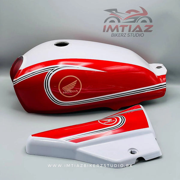 Honda Logo White/Red cd70