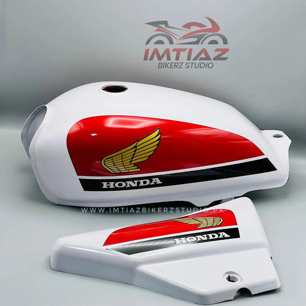 Honda White/Red logo Design CD70